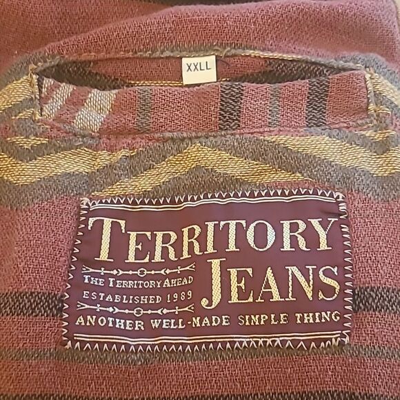 Vintage Territory Ahead Canvas Chore Coat Aztec Blanket Lined  Men's Size XXL - Picture 11 of 14
